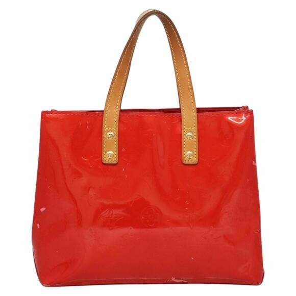 LOUIS VUITTON Monogram Vernis Reade PM Hand Bag Red Rouge M91088 - Picture 3 of 12